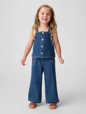 Vaqueros holgados de estilo marinero para bebés y niños pequeños