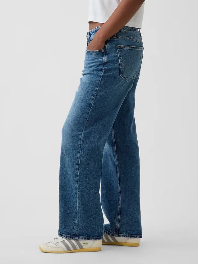 Vaqueros holgados de talle bajo para curvas, estilo años 90