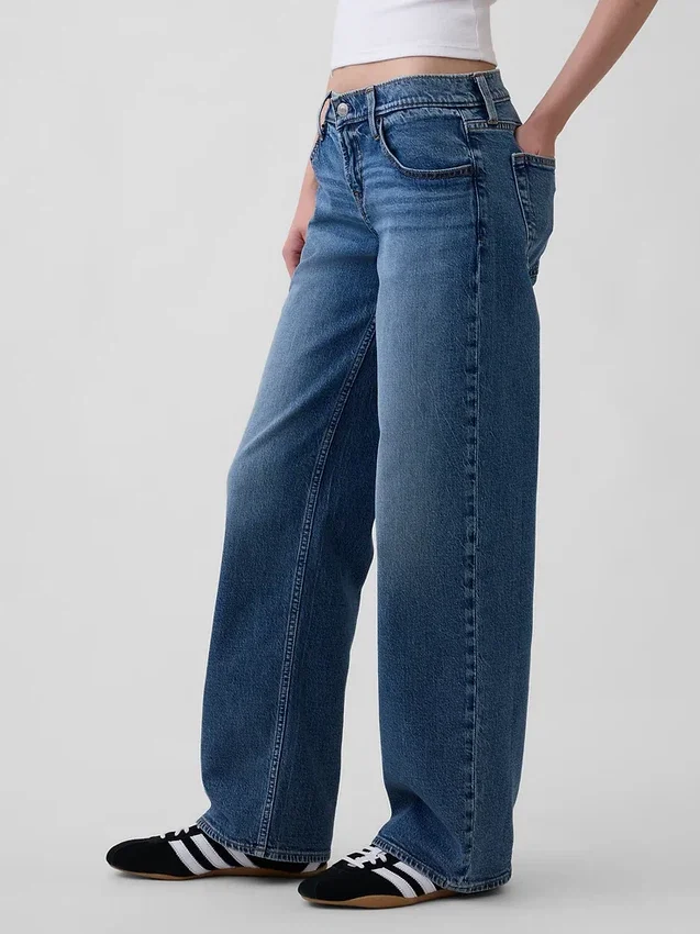 Vaqueros holgados de talle extra bajo estilo años 90