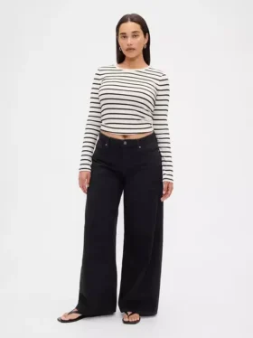 Vaqueros holgados ultrasuaves de talle medio para mujeres con curvas