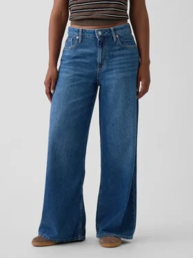 Vaqueros holgados ultrasuaves de talle medio para mujeres con curvas