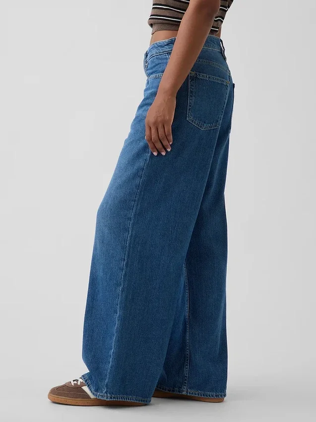 Vaqueros holgados ultrasuaves de talle medio para mujeres con curvas