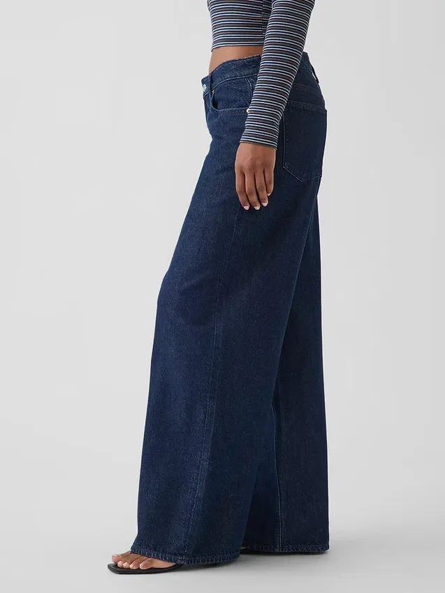 Vaqueros holgados ultrasuaves de talle medio para mujeres con curvas