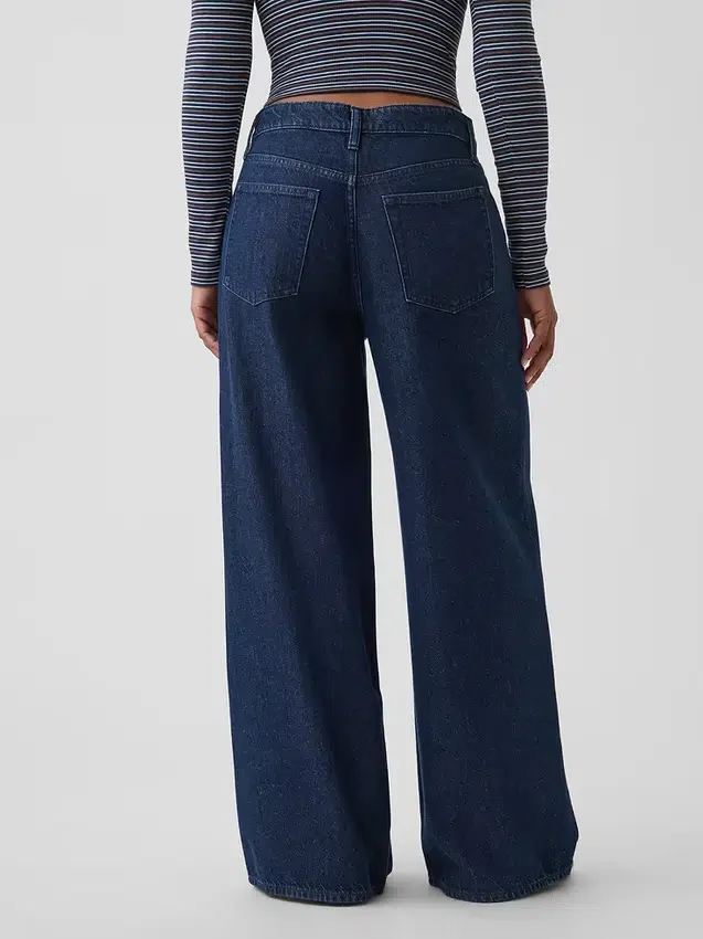 Vaqueros holgados ultrasuaves de talle medio para mujeres con curvas