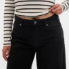 Vaqueros holgados ultrasuaves de talle medio para mujeres con curvas