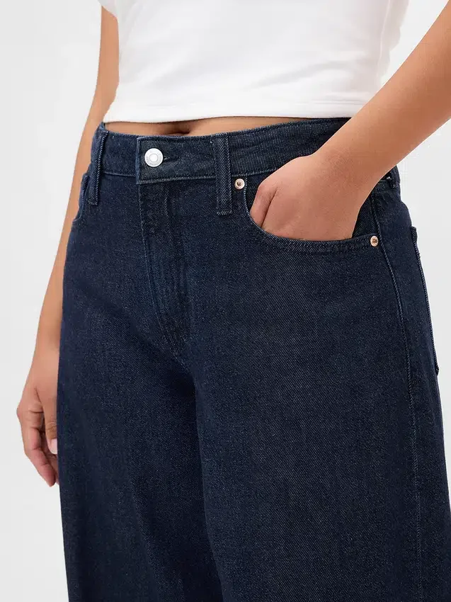 Vaqueros holgados ultrasuaves de talle medio para mujeres con curvas