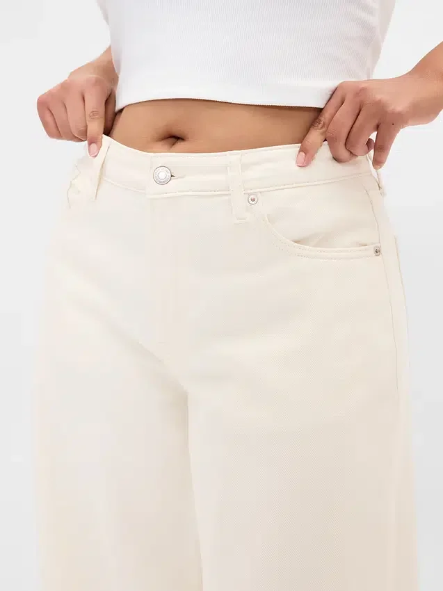 Vaqueros holgados ultrasuaves de talle medio para mujeres con curvas