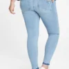 Vaqueros leggings premamá con panel completo y efecto desgastado