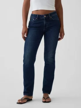 Vaqueros rectos ajustados de talle bajo «Curvy» estilo años 90