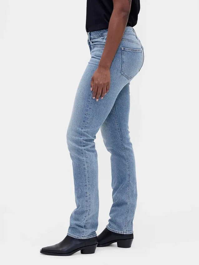 Vaqueros rectos ajustados de talle bajo «Curvy» estilo años 90
