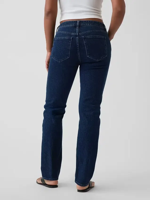 Vaqueros rectos ajustados de talle bajo «Curvy» estilo años 90