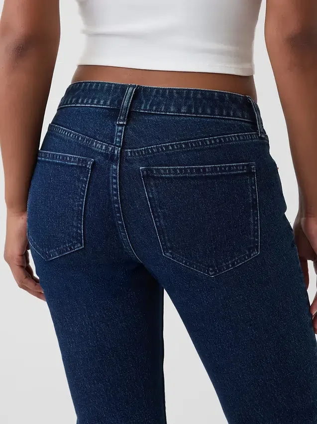 Vaqueros rectos ajustados de talle bajo «Curvy» estilo años 90