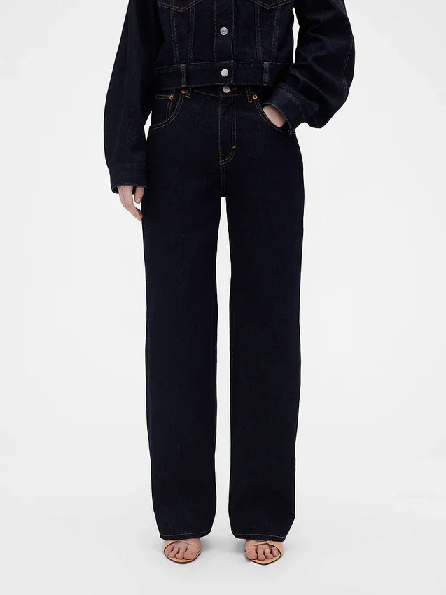 Vaqueros rectos de talle alto GAP × Victoria Beckham