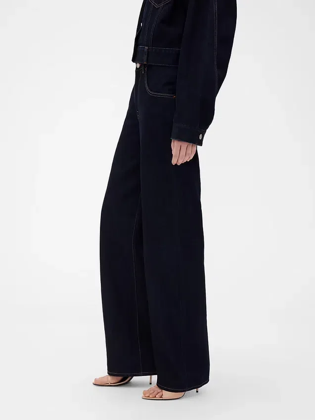 Vaqueros rectos de talle alto GAP × Victoria Beckham