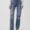 Vaqueros rectos holgados de talle medio