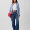 Vaqueros Slim Barrel de talle medio