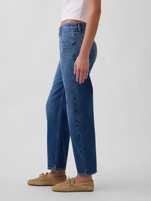 Vaqueros Slim Barrel de talle medio