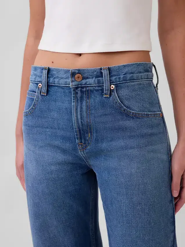 Vaqueros Slim Barrel de talle medio