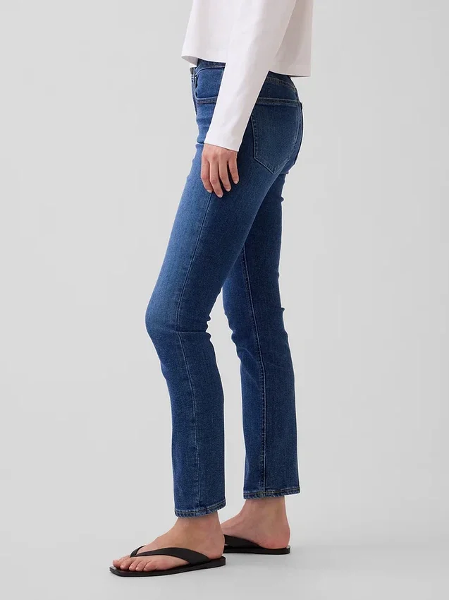 Vaqueros slim vintage de talle medio