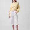 Vaqueros tipo culotte de talle alto
