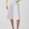 Vaqueros tipo culotte de talle alto