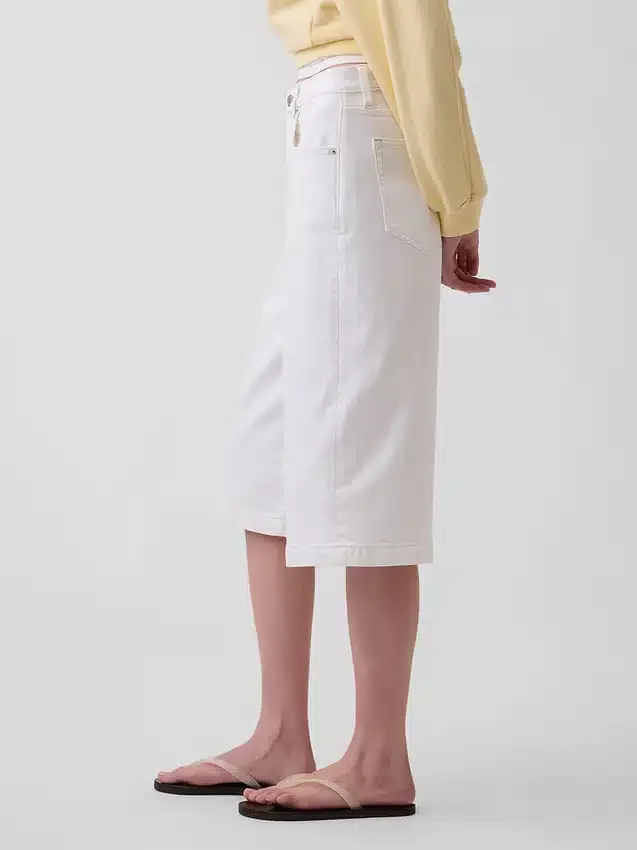 Vaqueros tipo culotte de talle alto