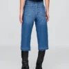 Vaqueros tipo culotte de talle alto