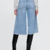 Vaqueros tipo culotte de talle alto