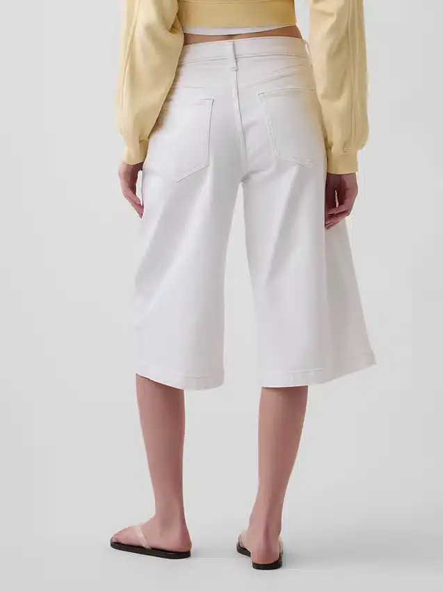 Vaqueros tipo culotte de talle alto