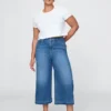 Vaqueros tipo culotte de talle alto