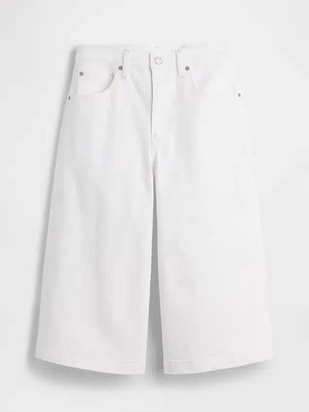 Vaqueros tipo culotte de talle alto