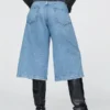 Vaqueros tipo culotte de talle alto
