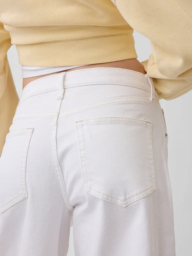 Vaqueros tipo culotte de talle alto