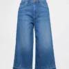 Vaqueros tipo culotte de talle alto