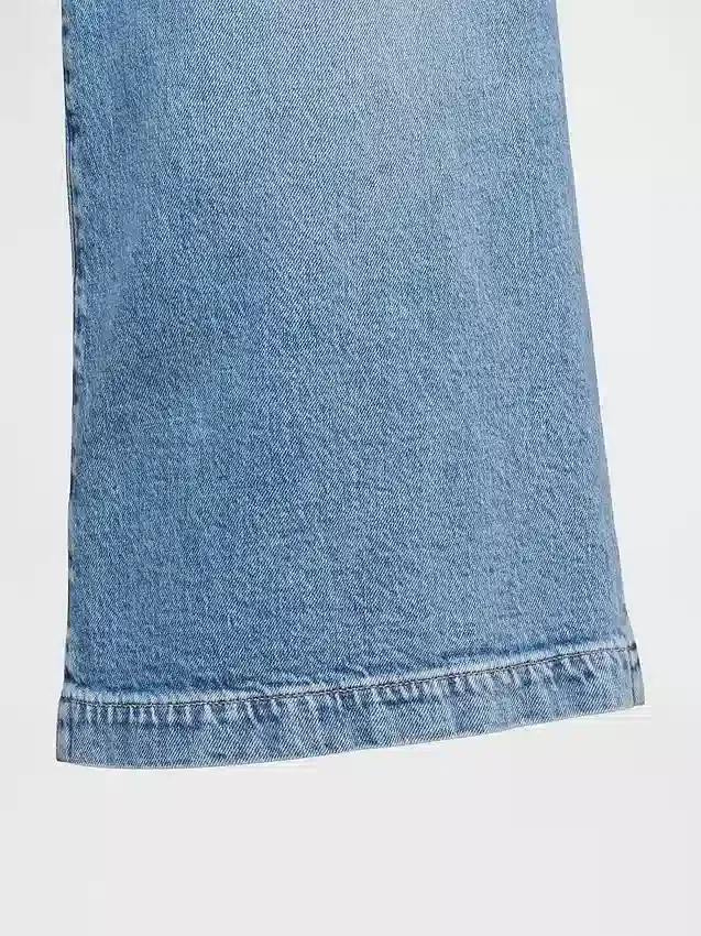 Vaqueros tipo culotte de talle alto