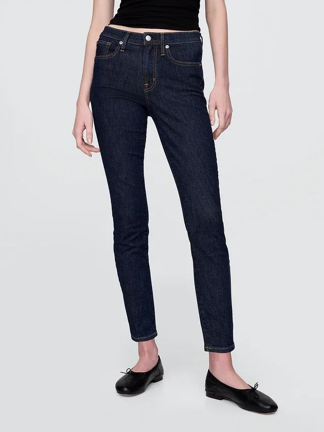 Vaqueros «true skinny» de talle medio