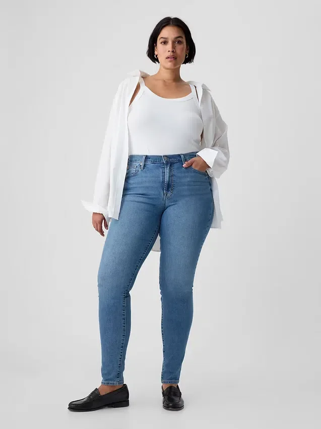 Vaqueros «true skinny» de talle medio