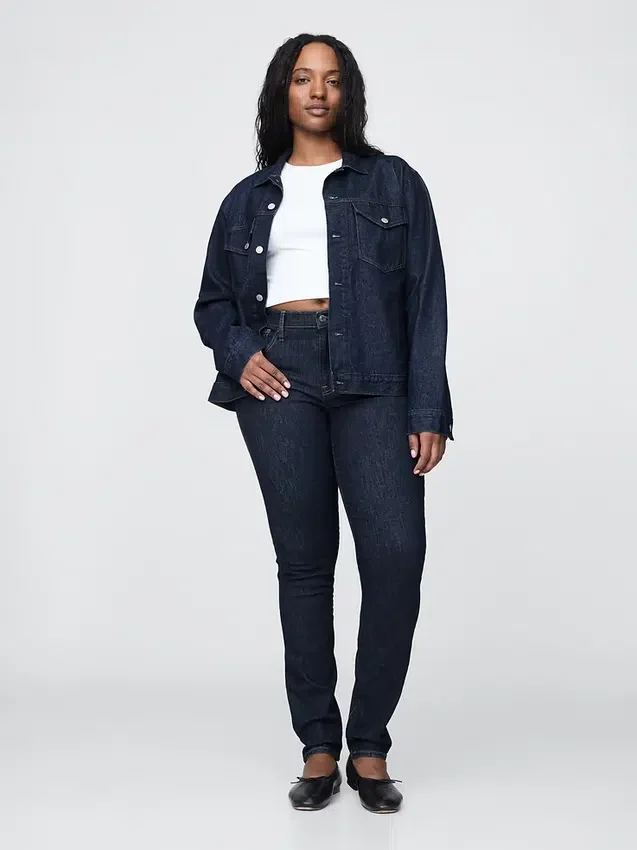 Vaqueros «true skinny» de talle medio