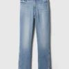 Vaqueros vintage de talle medio, corte ajustado y bajo con corte en V