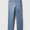 Vaqueros vintage de talle medio, corte ajustado y bajo con corte en V