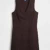 Vestido asimétrico de mezcla de lino