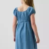 Vestido babydoll de denim para niña