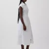 Vestido camisero midi de popelín ceñido