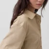 Vestido camisero mini de popelín