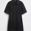 Vestido camisero mini de popelín
