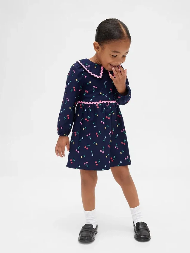 Vestido con cuello para bebés y niños