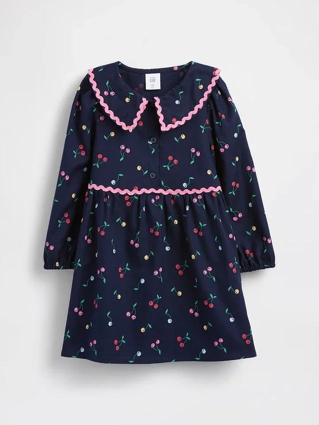 Vestido con cuello para bebés y niños