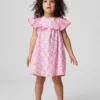 Vestido con volantes y estampado floral para bebés y niños
