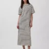 Vestido de camiseta maxi oversize de tejido grueso