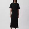 Vestido de camiseta maxi oversize de tejido grueso